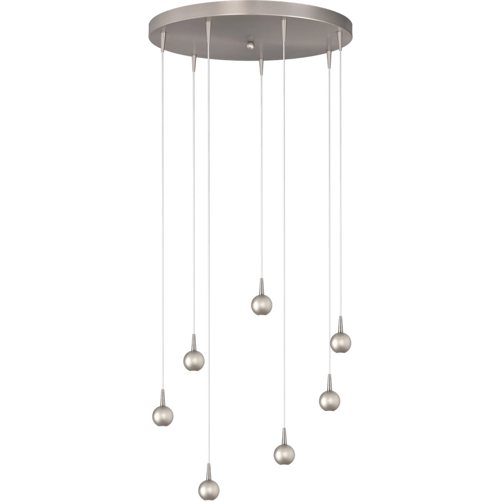 7-Licht Pendellampe Talana Nickel Ø 50cm DTW