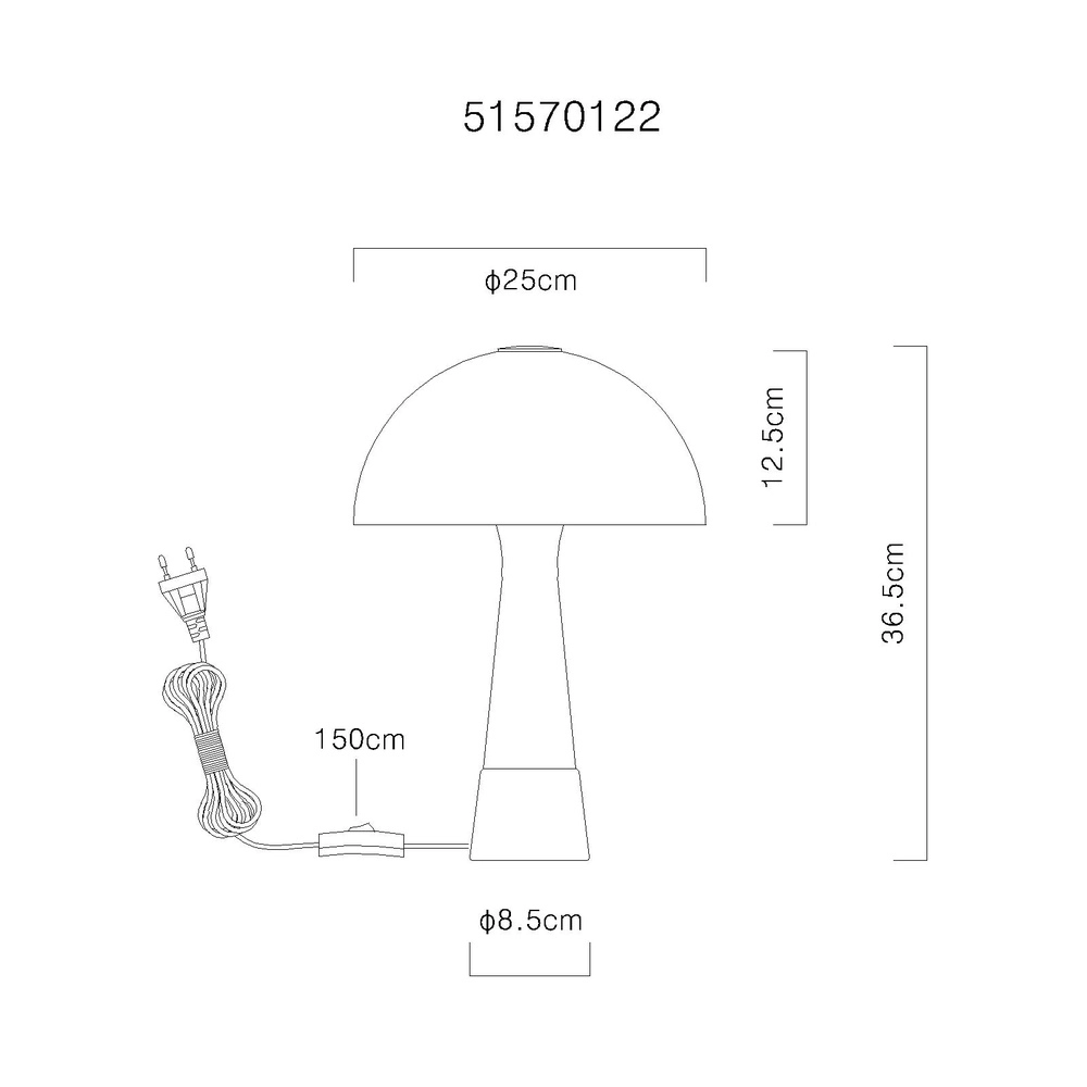 Einzigartige Tischlampe Paulin Ø 25 cm sandbraun Globo 9007371519804