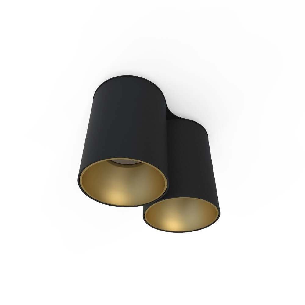 Deckenstrahler Eye Tone schwarz mit gold