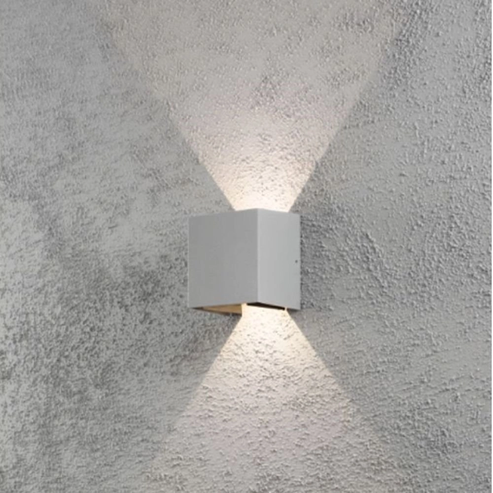 LED-Außenleuchte Cremona Up - Down 2x3W - 3000K 13,5cm mattsilber KonstSmide 7318307959314