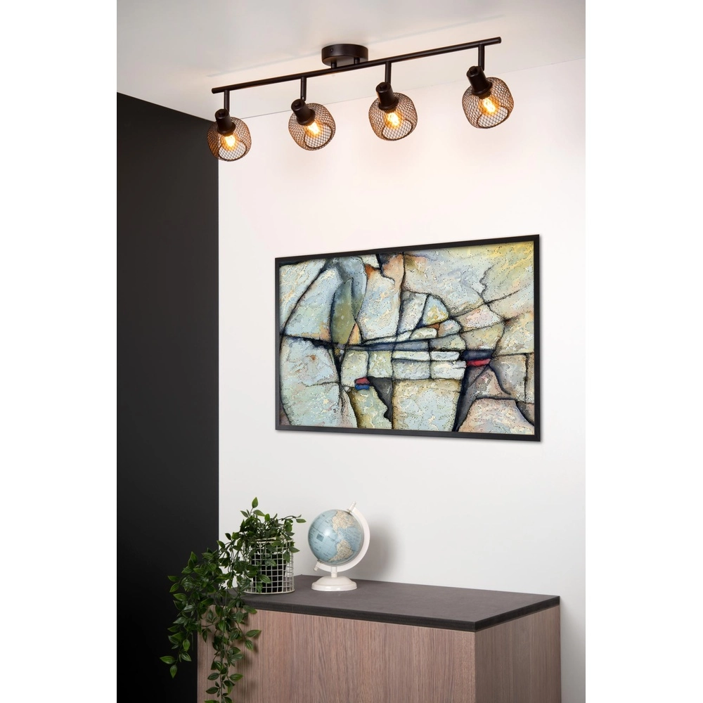 Deckenlicht Maren 4-Licht Schwarz Lucide 5411212771117