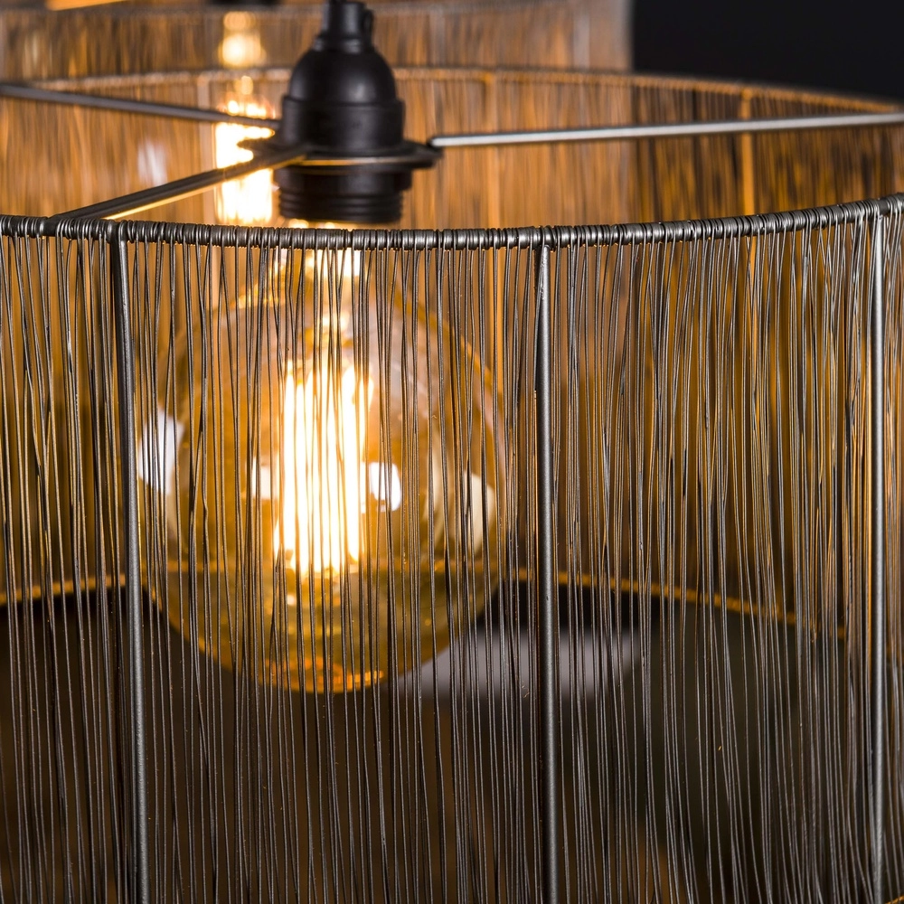 Metalldraht-Pendellampe Stringshade Ø 41cm - 2-Licht Lyora 8716803511477