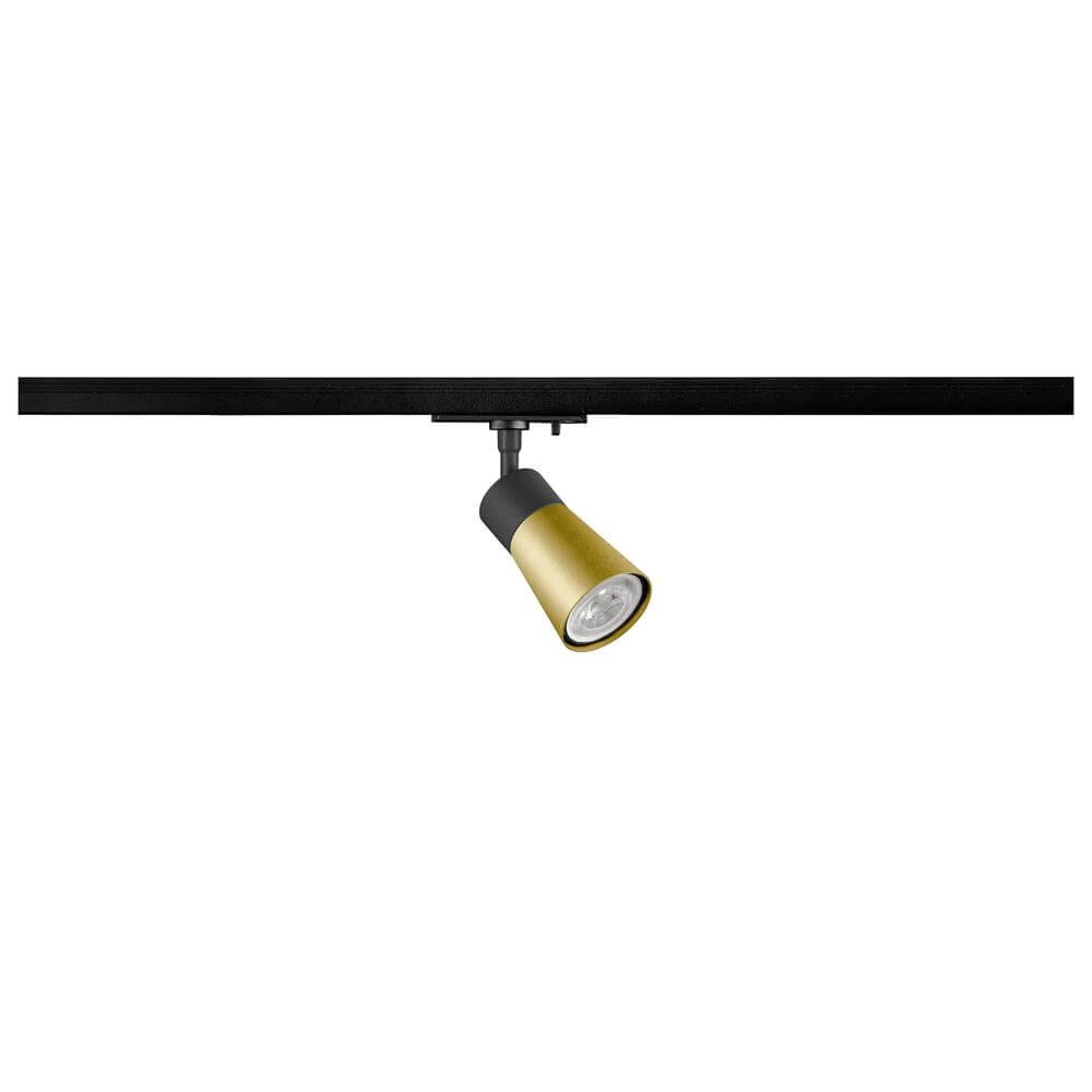 Gleisplatz Puri 2.0 Cone Schwarz-Gold 1-phasig SLV 4024163294799