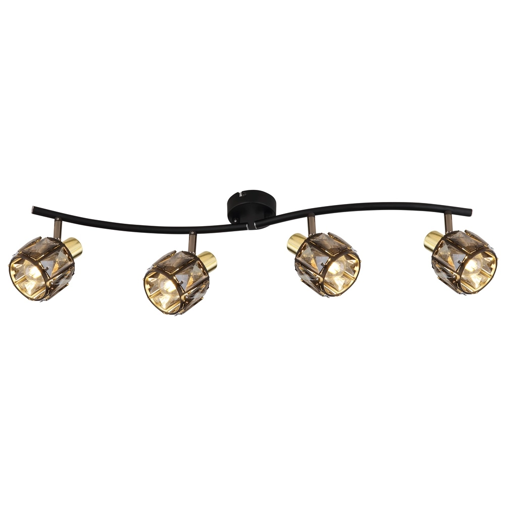 4-Licht Deckenlampe Indiana Schwarz Globo 9007371443055