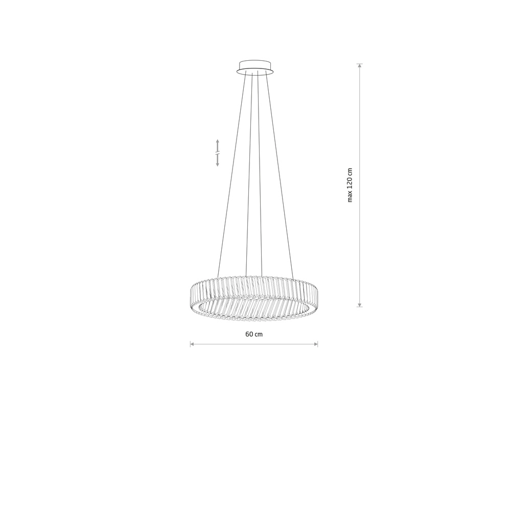Kronleuchter Luxora Led Ø 60 cm Kristall Lyora 5903139117050