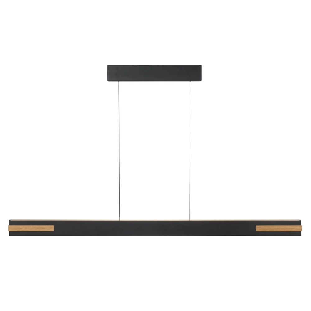 Elegante Pendellampe Streamline Schwarz mit Holz Brilliant 4004353463631
