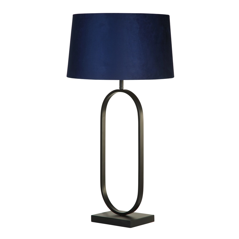 Tischlampe Modish schwarz mit blauer Kapuze
