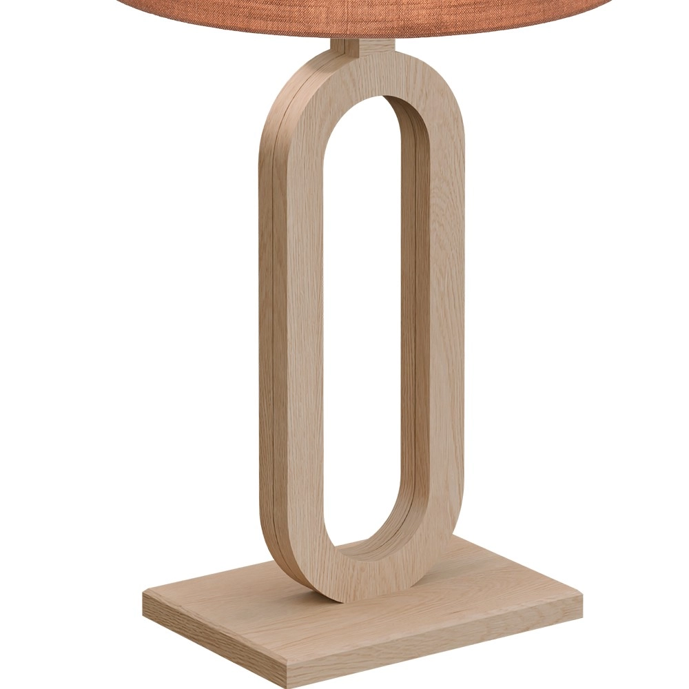 Tischlampe Sino Loop 54 cm leichtes Holz Masterlight