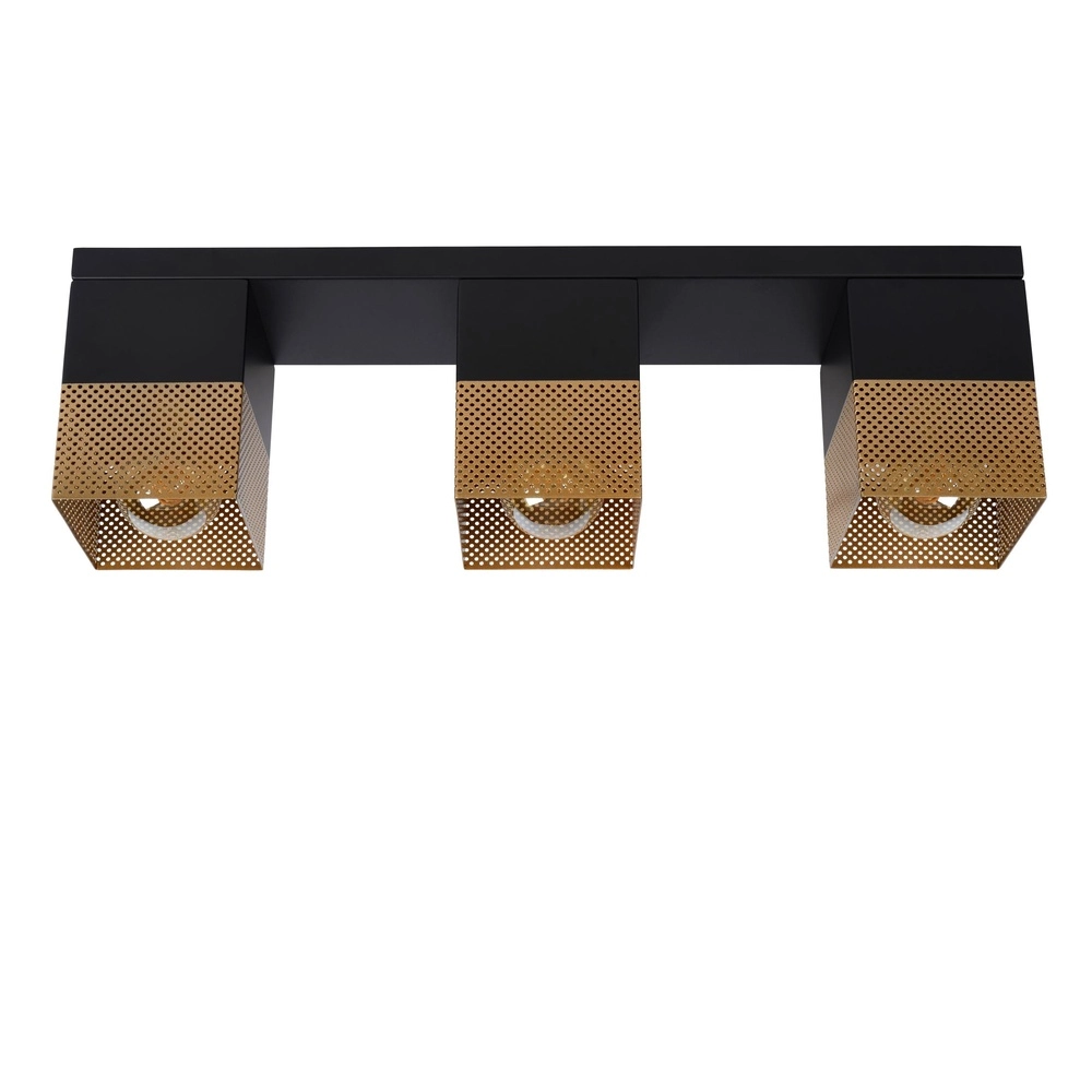Design-Deckenlampe Renate 3-hell schwarz mit Gold