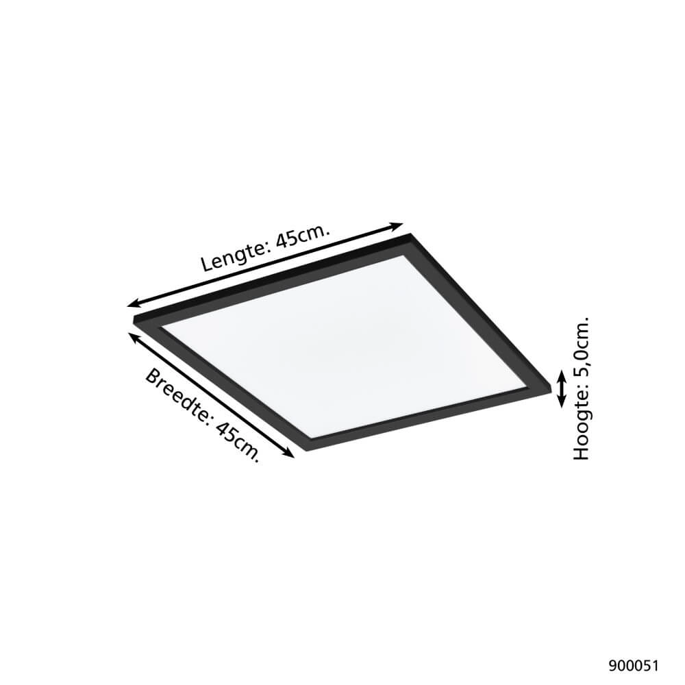 Deckenlampe Zigbee Salobrena-Z 45x45cm schwarz Eglo 9008606221875