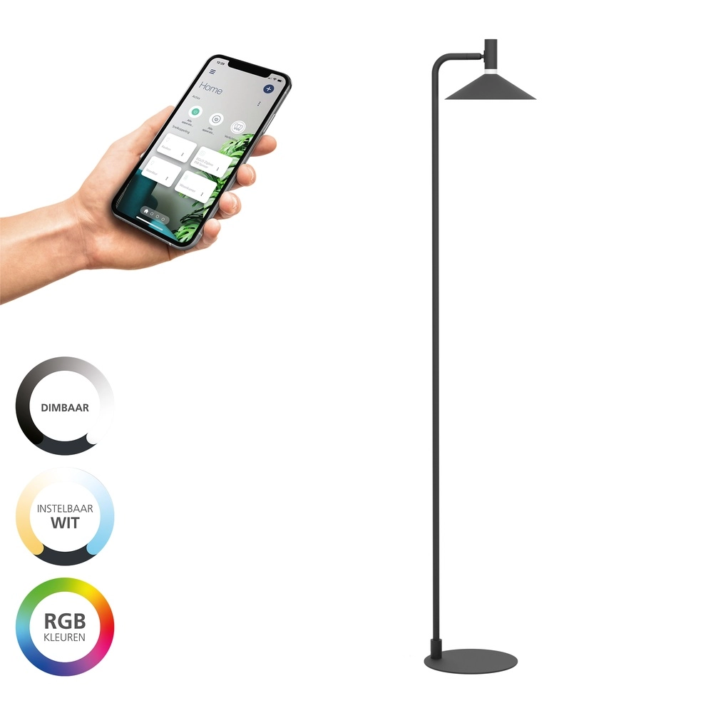 Stehlampe Conomavilla-Z Smart Schwarz