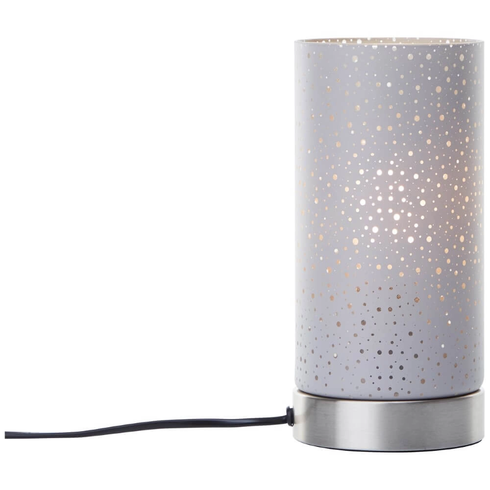 Tischlampe Scarlett Nickel mit Grau Brilliant 4004353438219