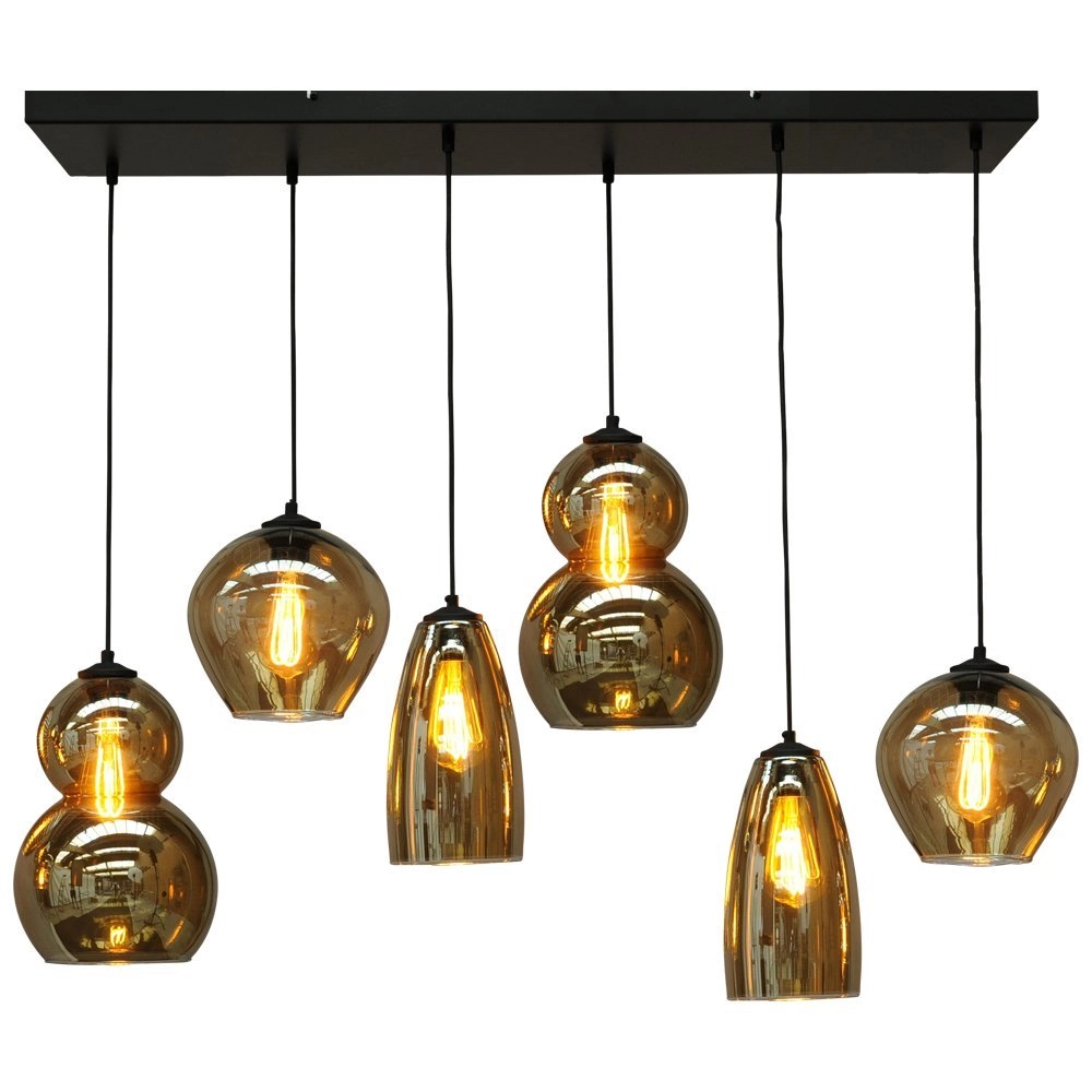 Glas Esszimmer Pendelleuchte Quinto 6