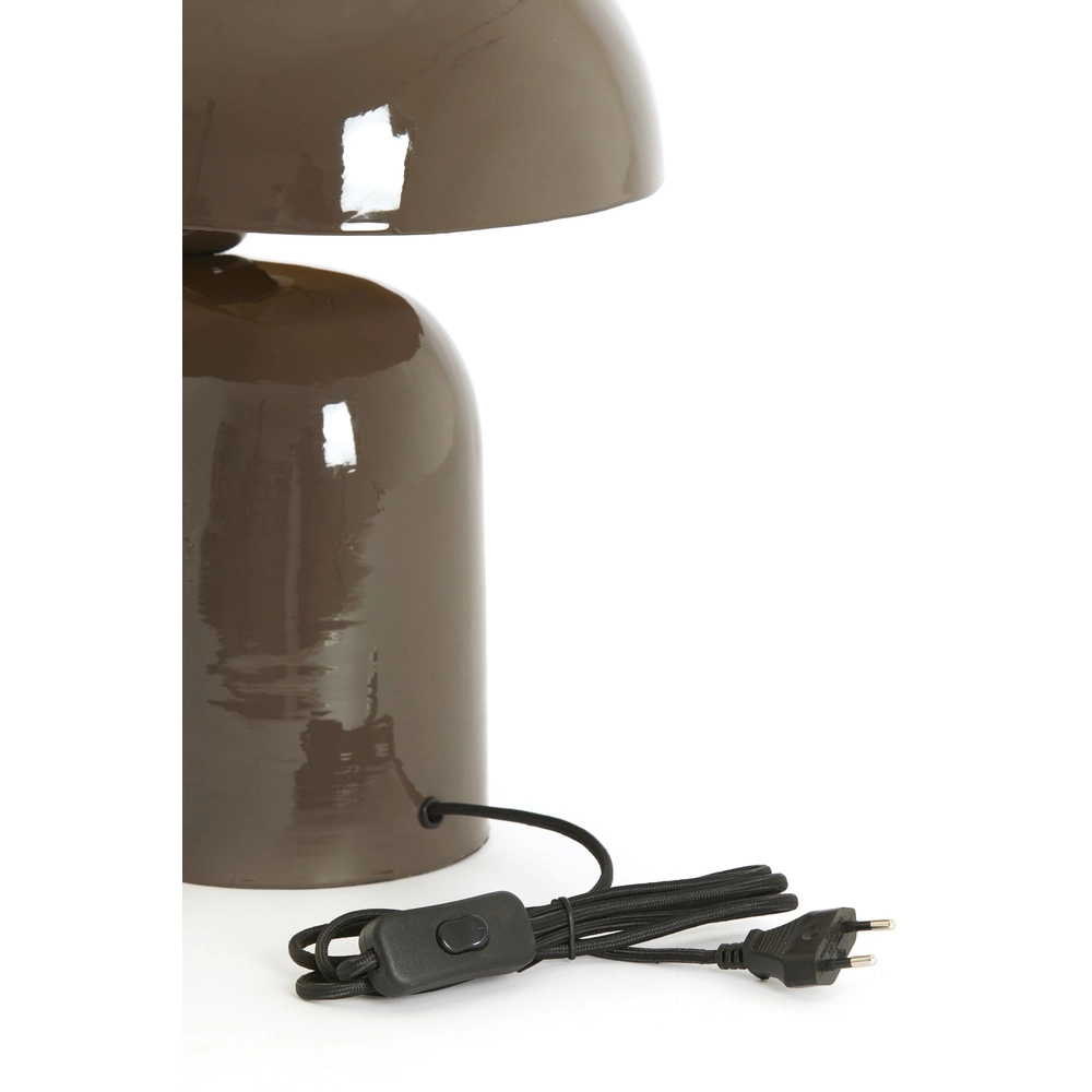 Tischlampe Todd oval – glänzend dunkelbraun Light & Living 8717807818944