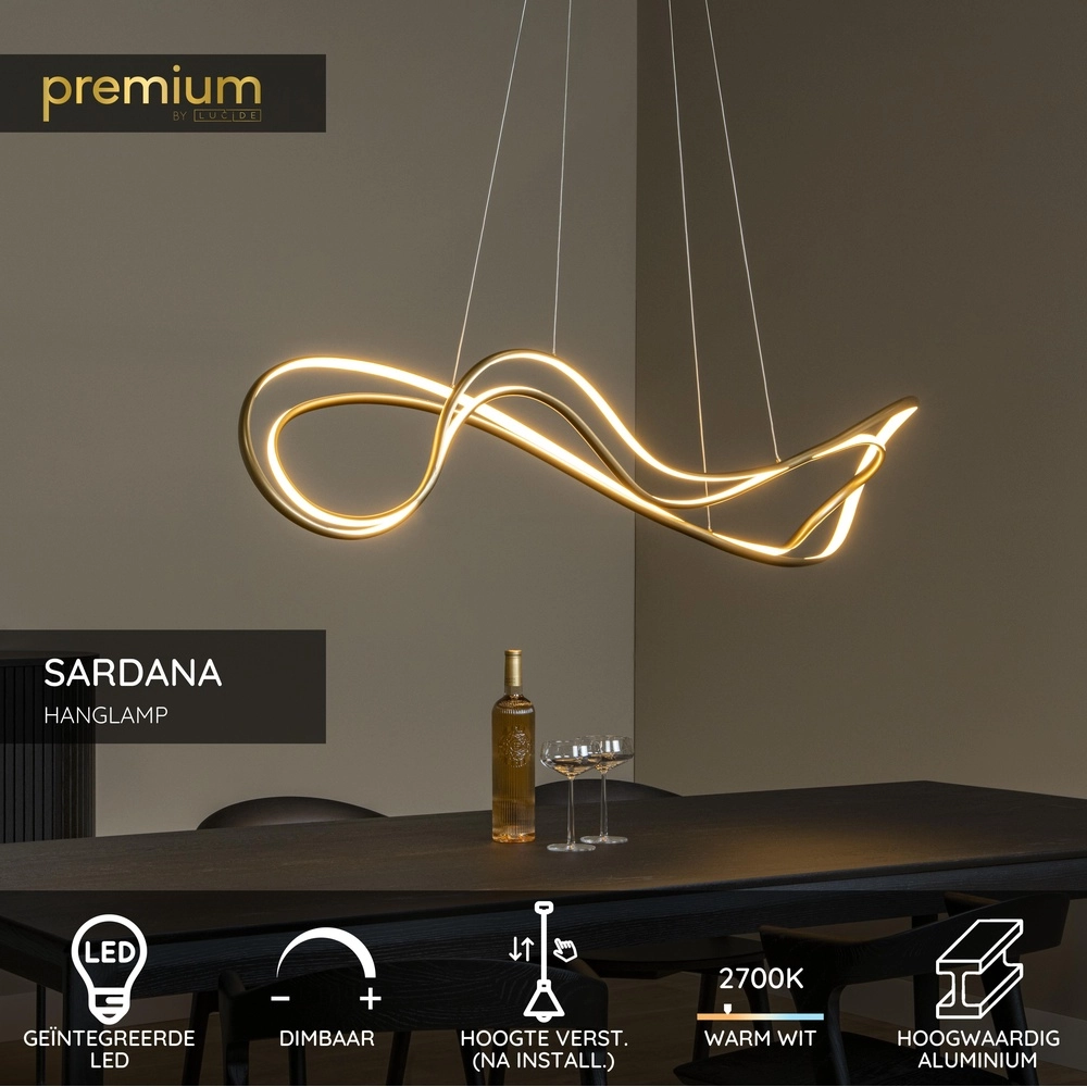 Design-Pendellampe Sardana Curl Gold Premium by Lucide 5411212560254