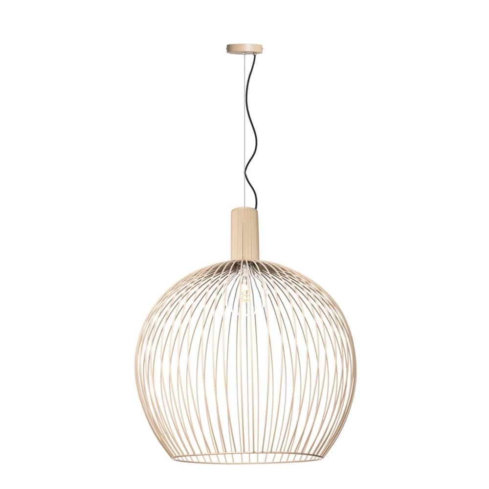 Sandfarbene Hängelampe Wire Sand Ø 60cm