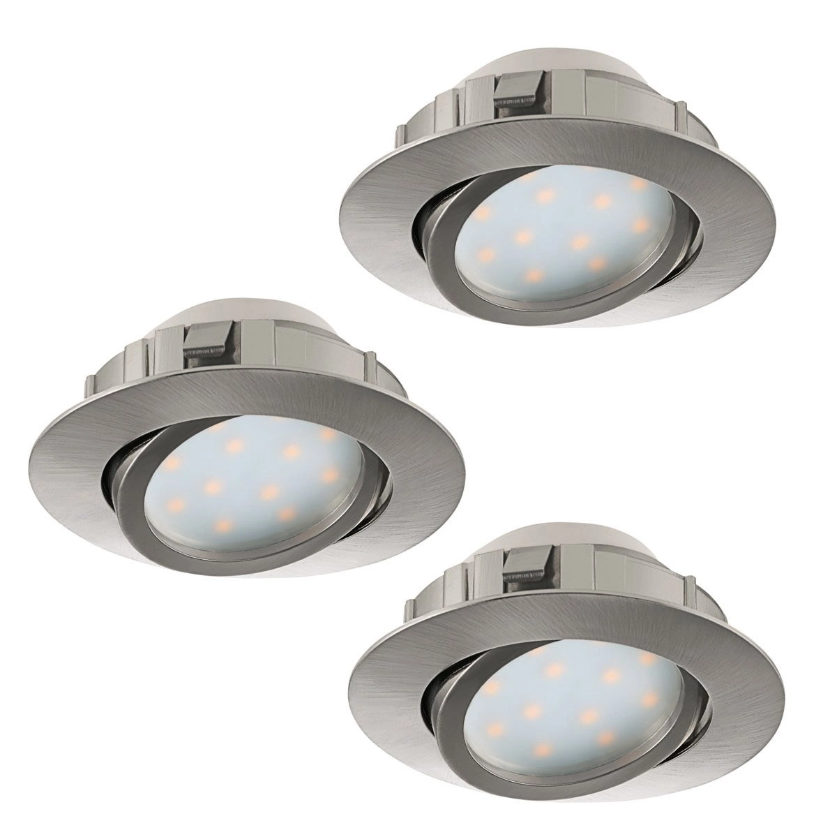 LED-Deckenspot Pineda Round (3x) 3x6W - 3000K - 8,4cm Nickel