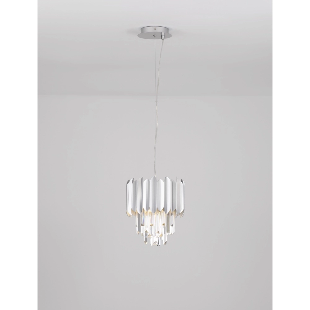 Pendelleuchte Magnolia Chrom und Kristall Ø 25cm Lyora 5212017434913