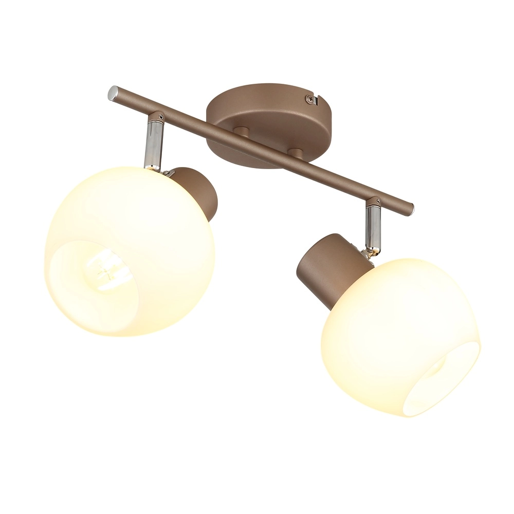 Deckenlampe Eileen 2-helles Kaffeebraun