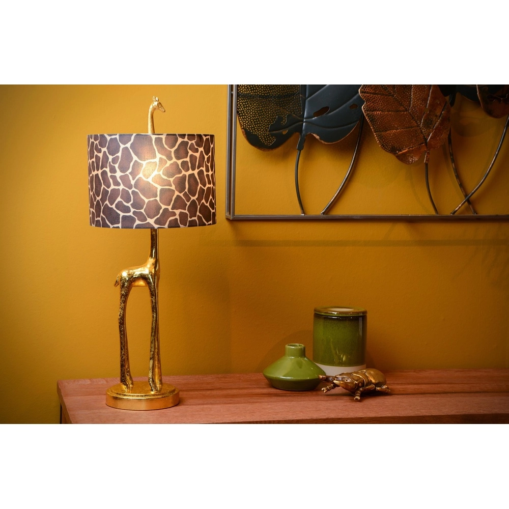 Tischlampe Extravaganza Miss Tall Giraffengold mit Schwarz Lucide 5411212105424