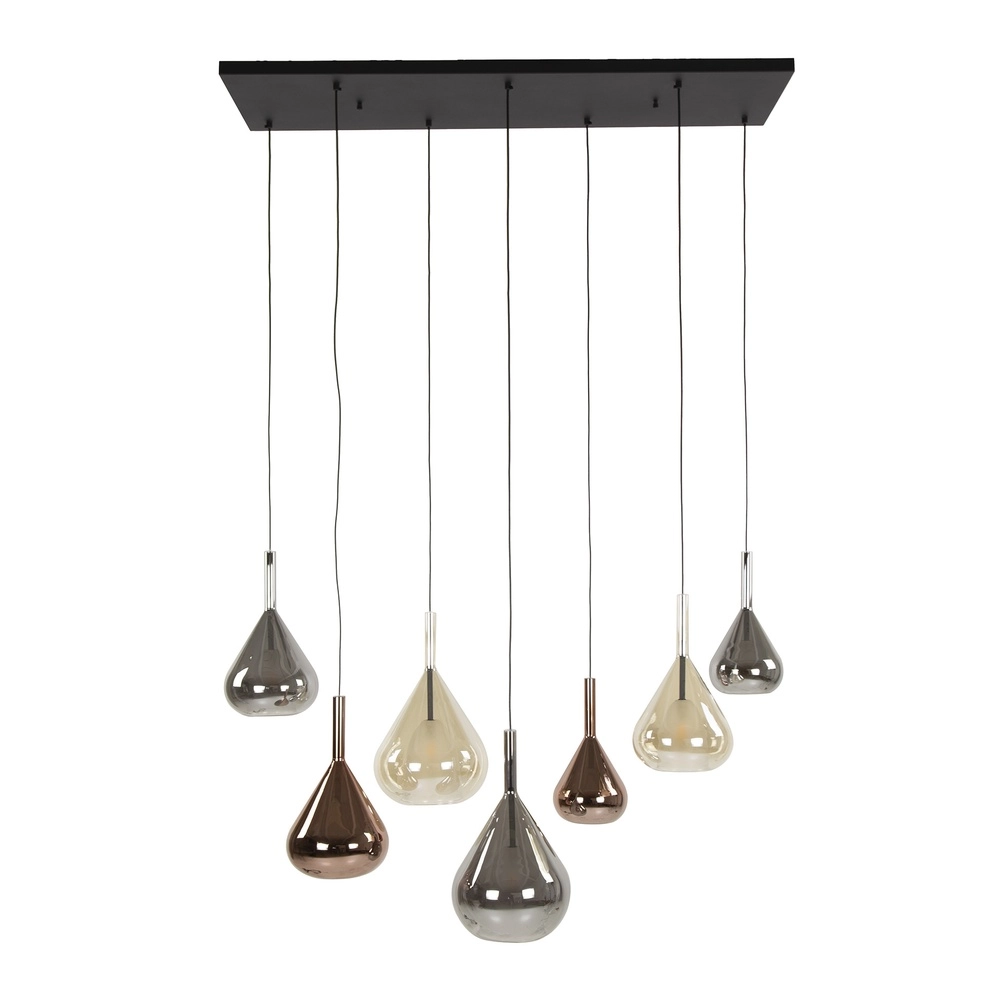 7-Licht Esstisch-Pendellampe Wings Ø 22 cm Glas Lyora 8716803511989