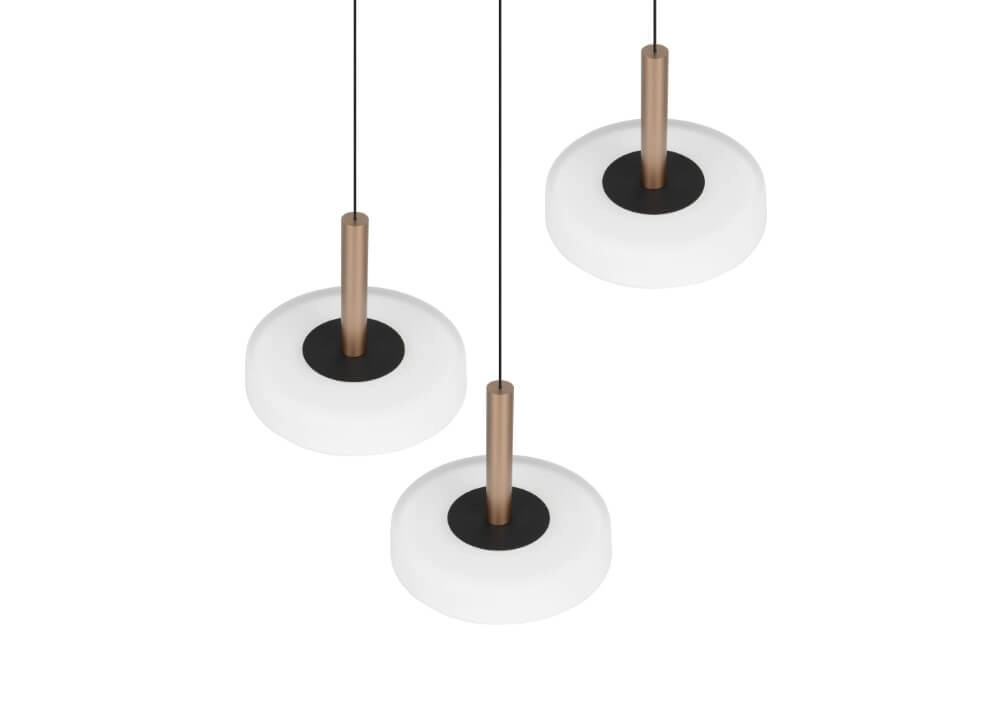 3-flammige LED-Hängelampe Celeste weißes Glas Trio 4017807627398