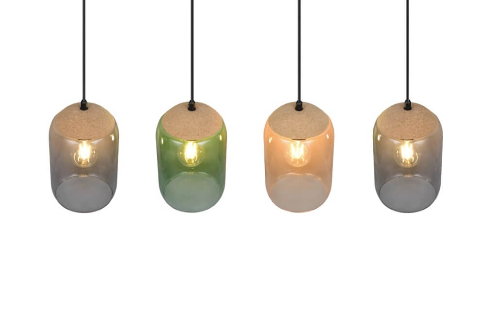 Esstischlampe aus Glas Cork 4-Licht Trio 4017807622997