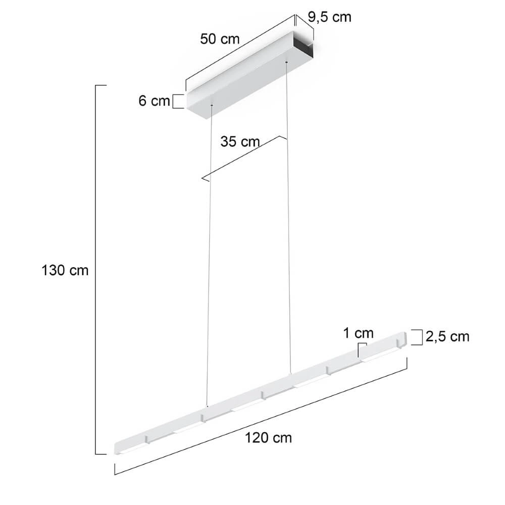 LED-Büro-Hängelampe Bloc Edelstahl Steinhauer 8712746148244