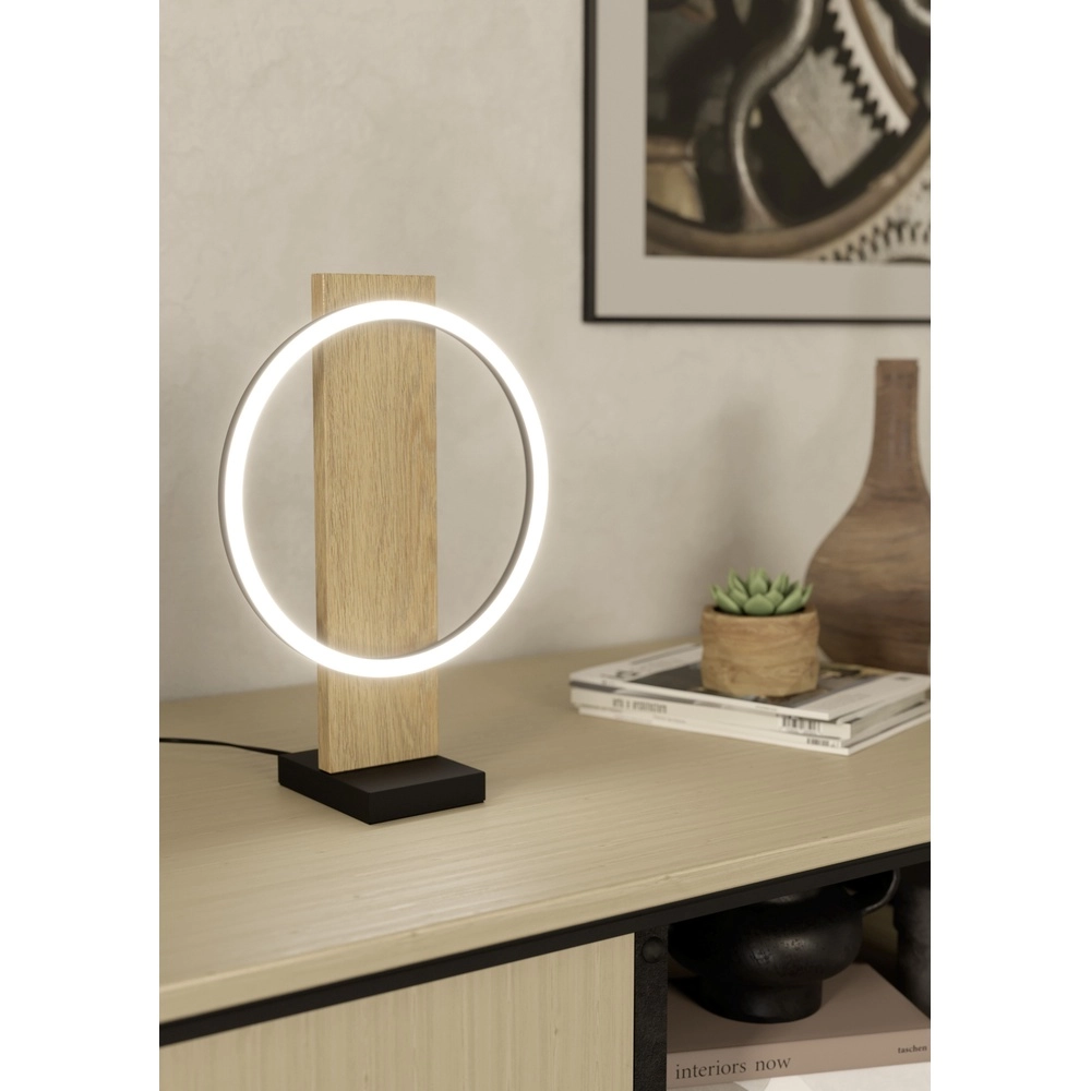 Tischlampe Boyal LED – mit Holzoptik Eglo 9008606327256
