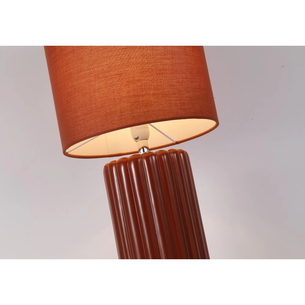 Orange Tischleuchte Groove Keramik Searchlight 5053423274096