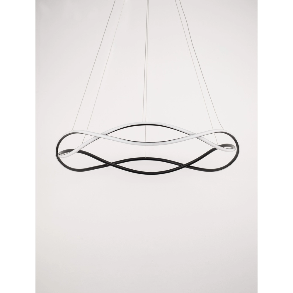Design-Pendelleuchte Jinal schwarz Ø 80cm Lyora 5212017438744