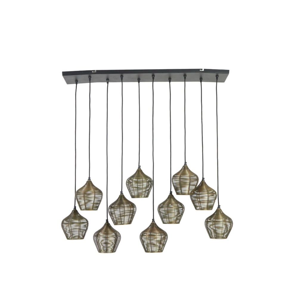 Pendellampe Alvaro 10-Licht Bronze