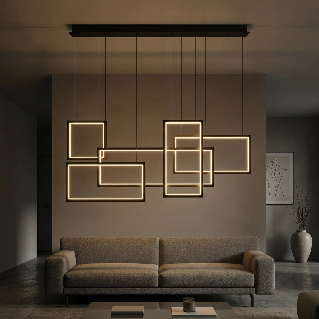 Pendelleuchte Cornice Schwarzes Design