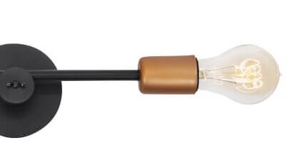 Wandlampe Sticks schwarz mit gold Lyora 5903139626798