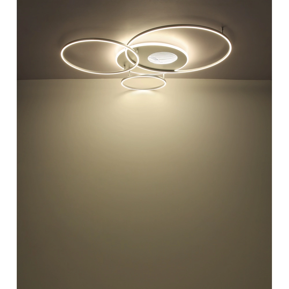 Deckenlampe Invertina Silbergrau 126 cm Globo 9007371450015