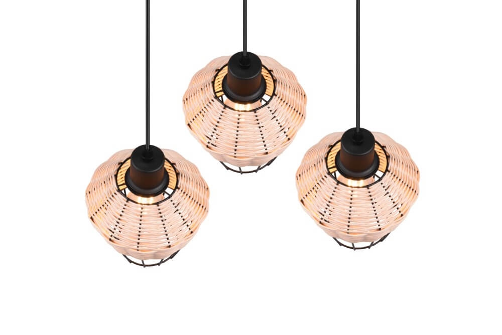 Vide-Hängelampe Borka Rattan Trio 4017807556131