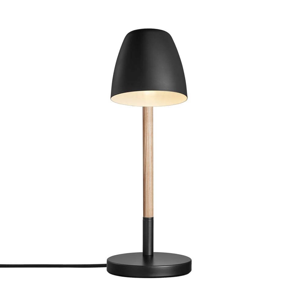 Tischlampe Theo schwarz mit Holz Nordlux 5704924005695