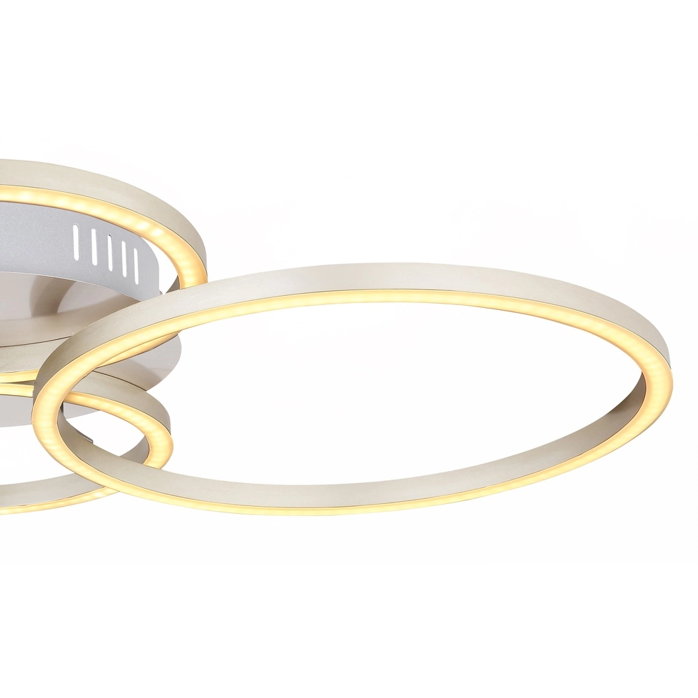 Moderne Deckenlampe Kendy 4 Ringe Nickel Globo 9007371410743