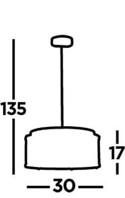 Hängelampe Elise Ø 30cm Searchlight 5053423039343