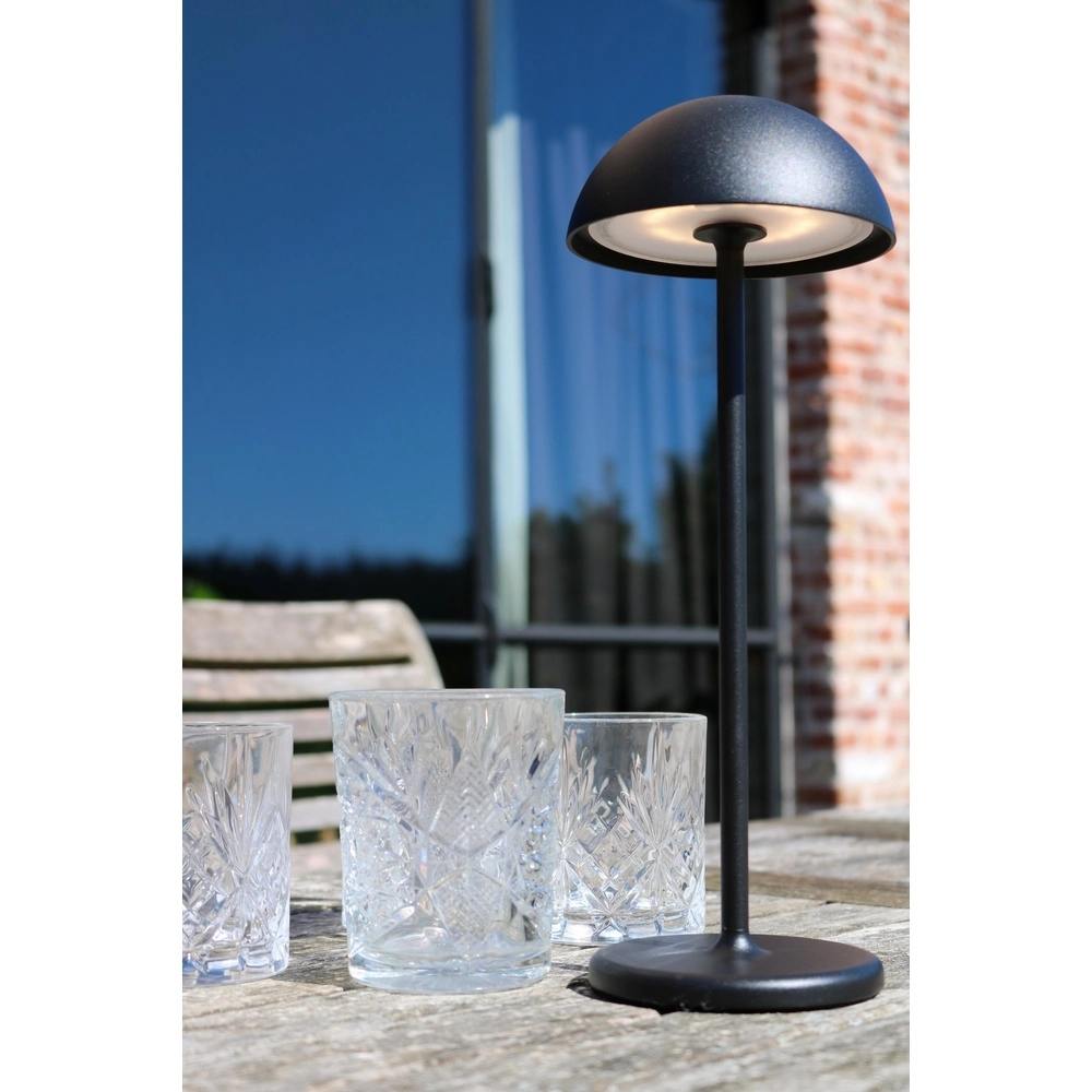 Wiederaufladbare Tischlampe Joy IP54 schwarz Lucide 5411212151940