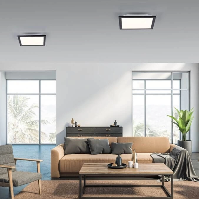 LED-Deckenleuchte Flat 30 x 30 cm schwarz Paul Neuhaus 4043689982072