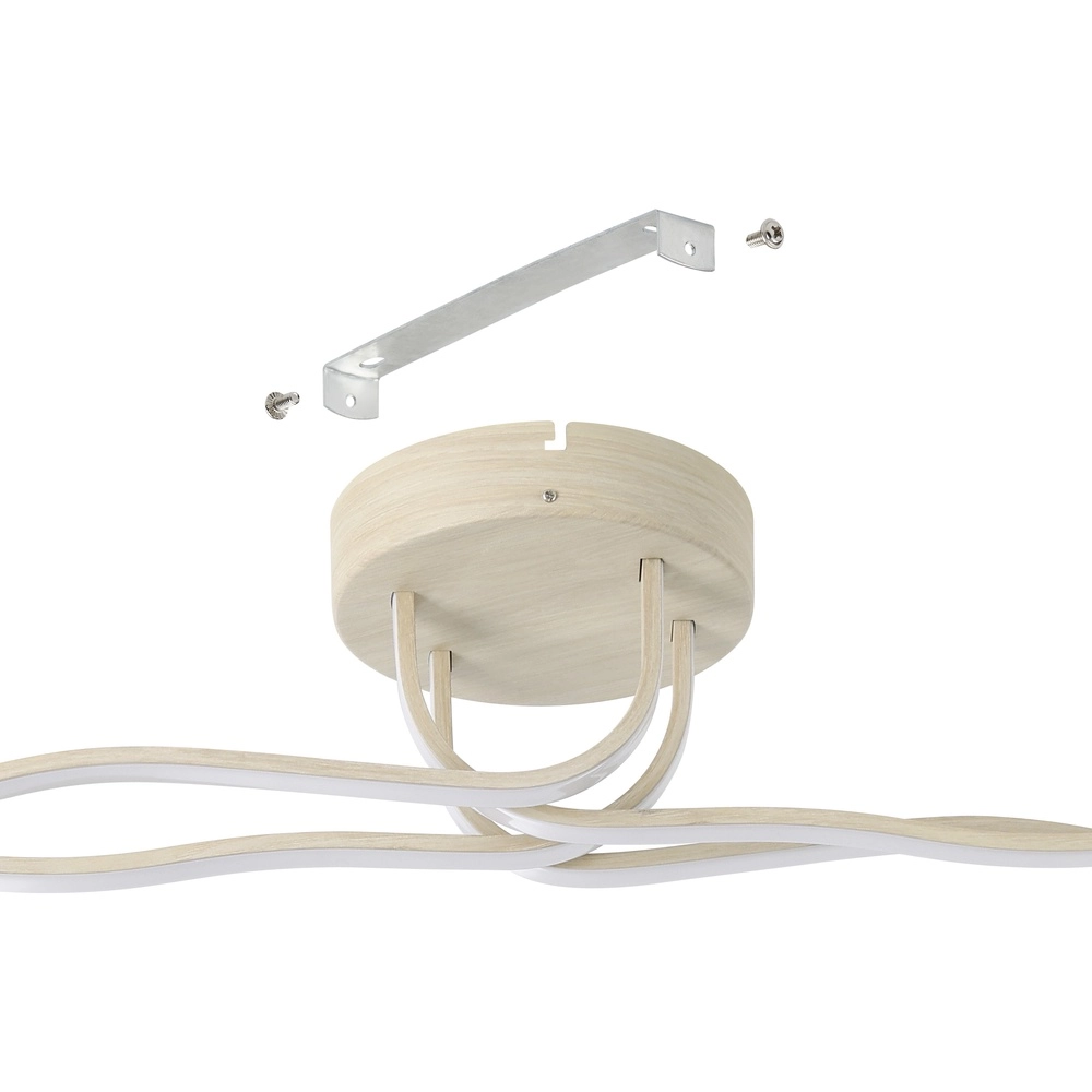 LED-Deckenlampe mit Holzoptik Roncade 2 110 cm Eglo 9008606310319