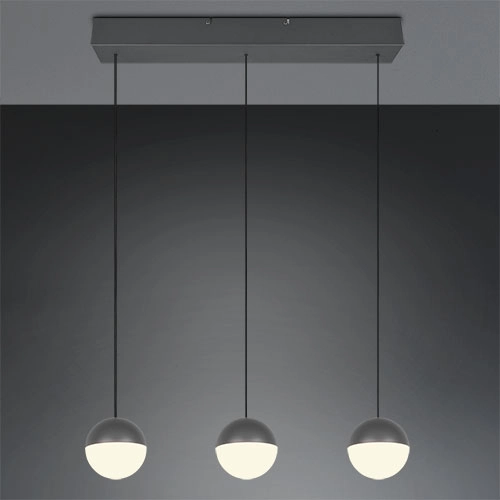 3-Licht Pendellampe Senta Anthrazit Trio 4017807697858