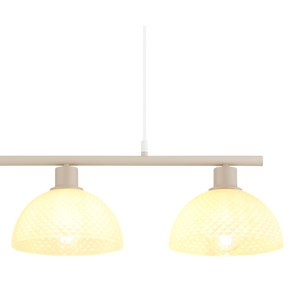 3-Licht Pendellampe Selma Sandbraun Globo 9007371592104
