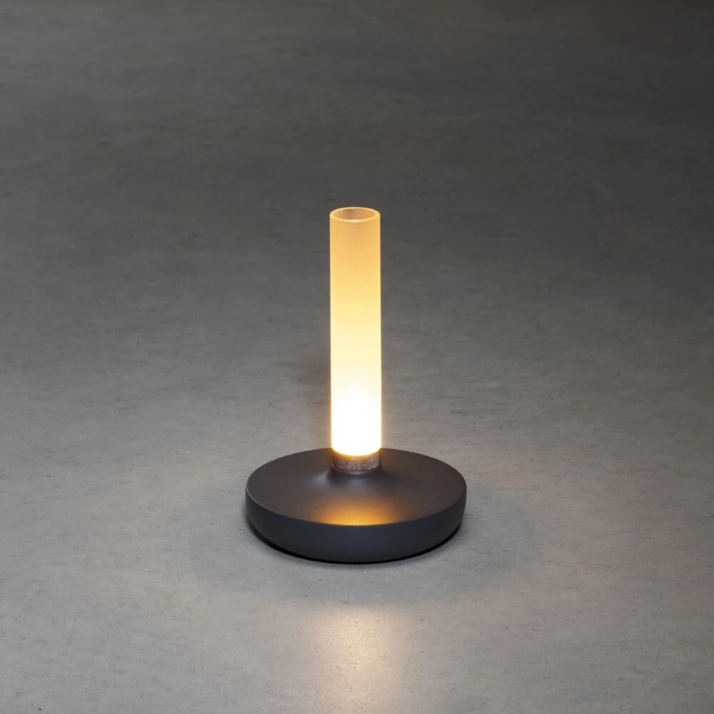Wiederaufladbare Tischlampe Biarritz Anthrazit KonstSmide 7318308273730