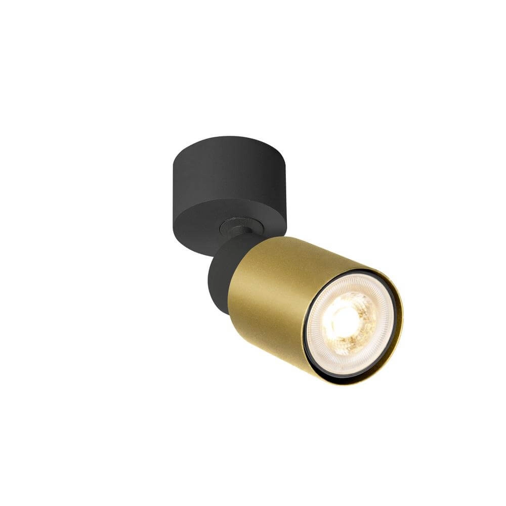Aufputz-Spot Puri 2.0 Tube schwarz-gold Single