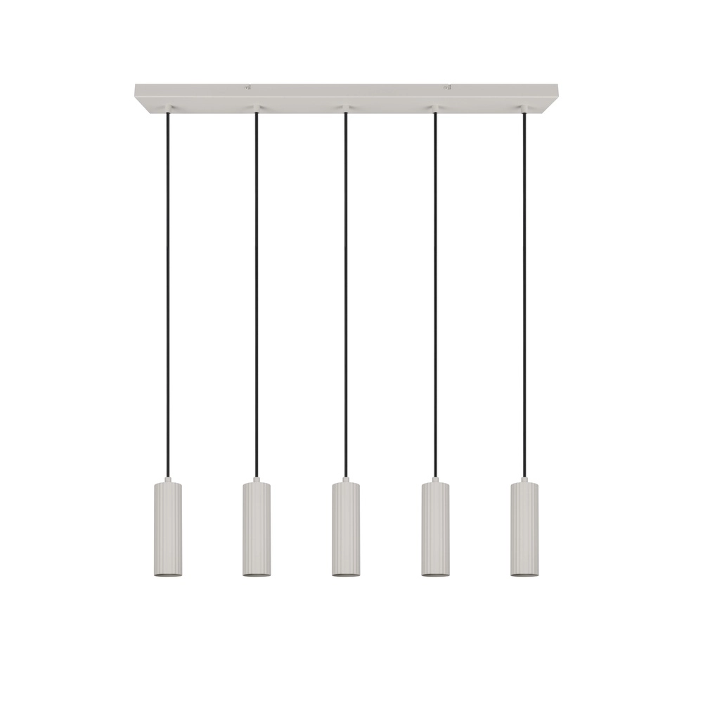 5-flammige Pendelleuchte Soka grau Trio 4017807658552
