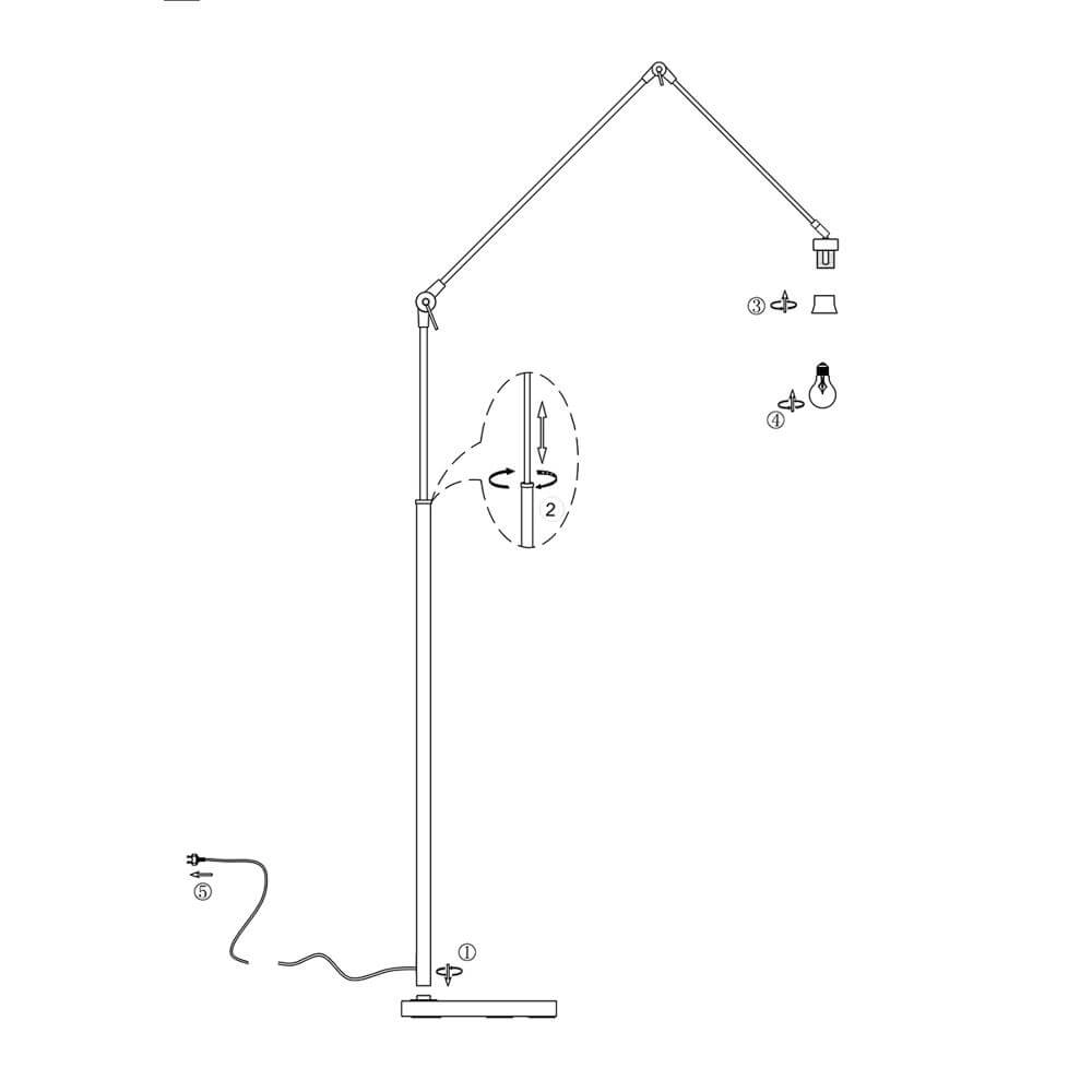 Stehlampe Prestige Chic schwarz Steinhauer 8712746175608