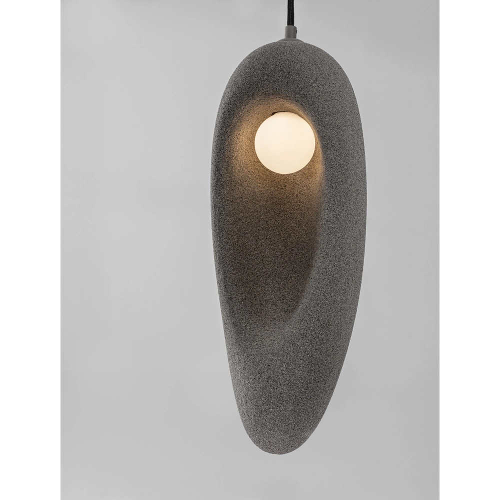 Natürliche Pendelleuchte Tempus grau 48cm Lyora 5212017476852