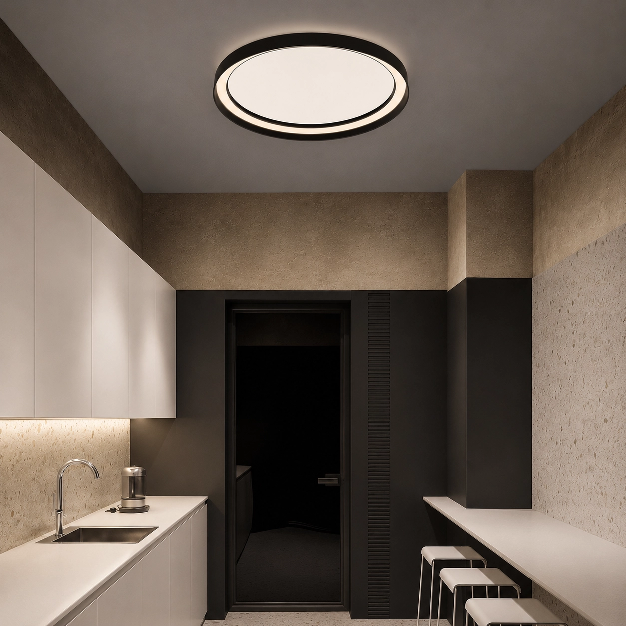 Design-Deckenleuchte Ormi Ø 60cm schwarz